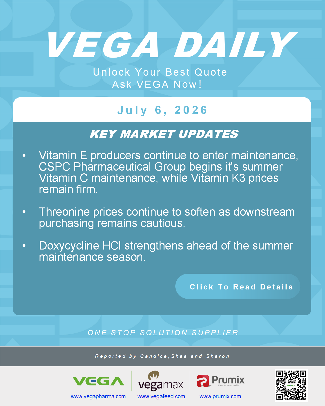 VEGA Daily 20260706 VE VC VK3 Threonine Doxycycline Update.png